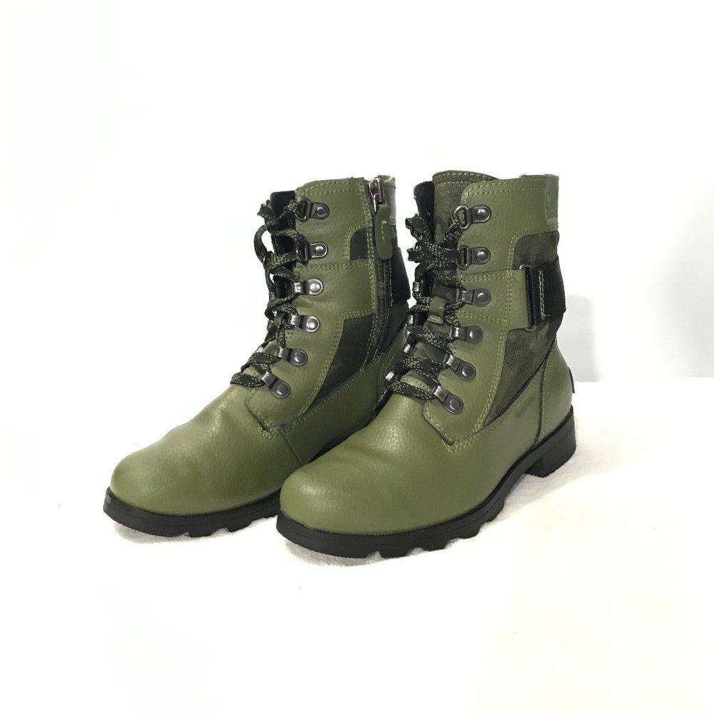 Sorel Youth Girls 3 Emelie Conquest Green Camo Boots Very